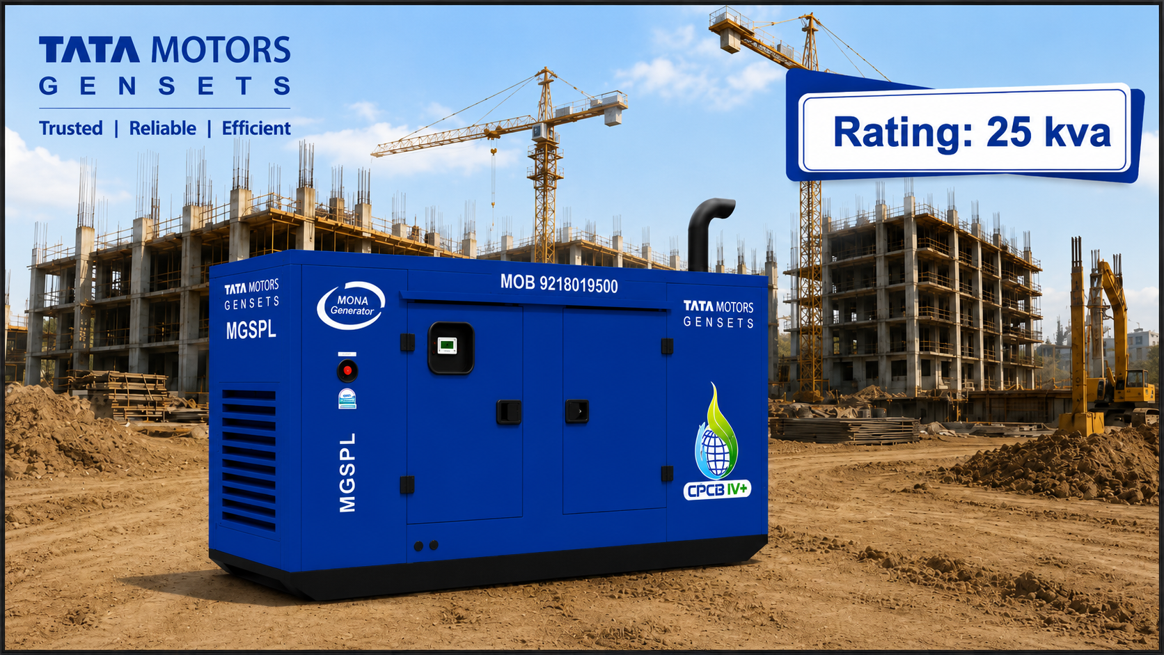 25 KVA Tata Motor Gensets in Rajasthan